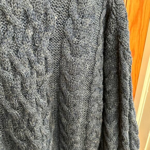 Vintage Mens 100% Wool Fishermans Sweater - Aran Crafts - Large - Picture 7 of 7